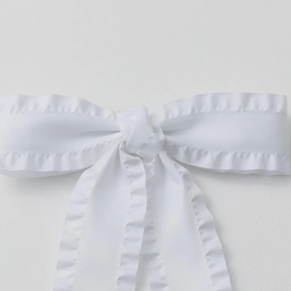 NWT Urban Outfitters Lettuce Edge White Hair Bow Barrette